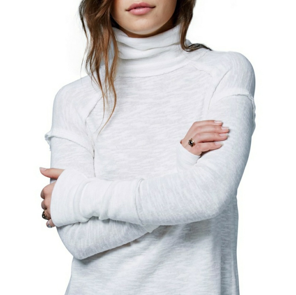 Free People Split Back Turtleneck
